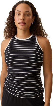 Kindred Bravely Ribbed Racerback Nursing Tank in Black White Stripe at Nordstrom, Size X-Small