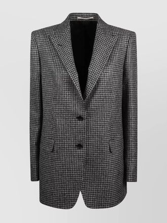 Tagliatore notch lapel wool jacket with long sleeves