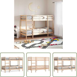 vidaXL Letto a castello in pino - Letto a Castello 80x200 cm in Legno Massello di Pino