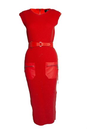 Elisabetta Franchi Knitted dress in orange