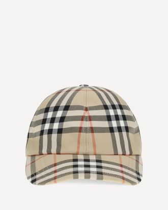 Burberry Cappello da Baseball in cotone Check Man L
