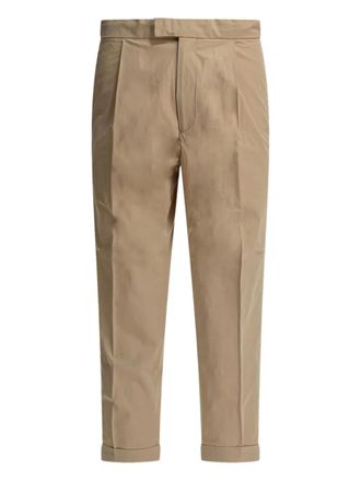 Beams Plus pleated trousers - men - Cotton/Nylon - S - Neutrals