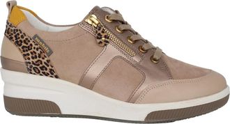 Mephisto Wijde pasvorm beige sneaker voor dames - Dames - Sneakers - Beige - 40 1/2 EU - Schoenen
