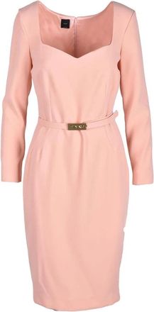 Pinko Pink Dress Polyester Elastane