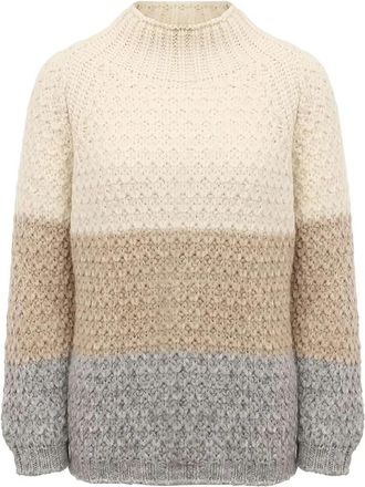 Eleventy Coltruien - Dames - Coltruien - Beige - M - Wol - Truien & Vesten