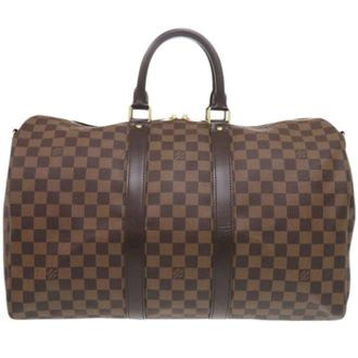 Louis Vuitton Pre-owned Keepall Bandouli&egrave;re 45 Boston Tas - Heren - Pre-owned - Bruin - Maat: ONE Size