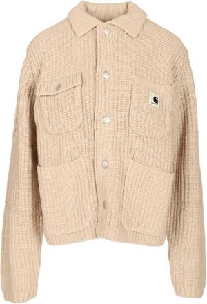 Carhartt Work in Progress Michigan Cardigan - Dames - Vesten - Beige - L - Wol - Truien & Vesten