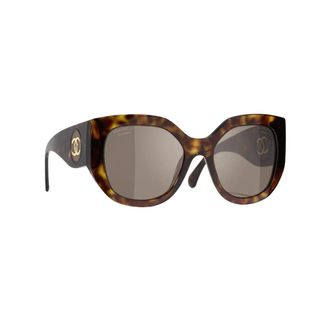 Chanel Ch5550 Butterfly Sunglasses - female - Chanel - Sunglasses - Brown - 55 MM - Accessories
