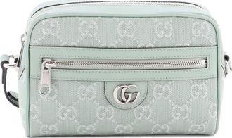 Gucci Ophidia NM GG Denim and Leather Mini shoulder bag - Groen