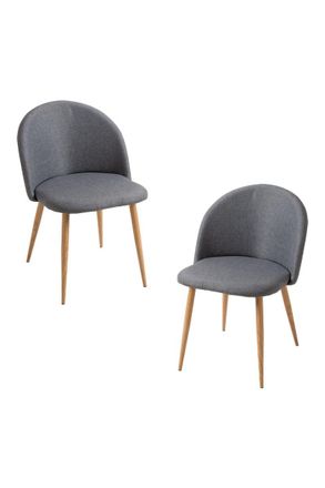 Regalos Miguel Regalos Miguel - Packs Sillas Comedor - Pack 2 Sillas Vint Tela - Gris Oscuro