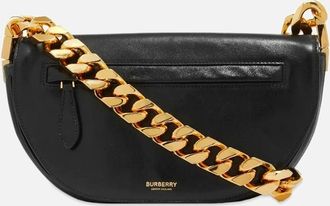 Burberry Womens Olympia Chunky Chain Shoulder Bag - Black - Size: UNI