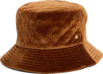 Steve Madden Quilted Velvet Bucket Hat in Russet at Nordstrom Rack