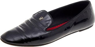 Carolina Herrera Black Patent Leather Smoking Loafers