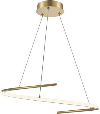 Maytoni Led Design Pendellampe Curve ø 60 cm, Messing