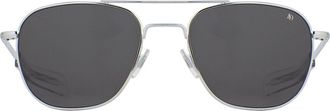 American Optical ORIGINAL PILOT Polarized 2GYNP Mens Sunglasses Silver Size 55