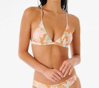 Rip Curl Always Summer Cross-Back Triangle Top In Gold
