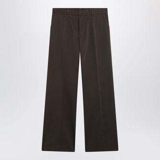 Dolce & Gabbana Pantalone sartoriale in cotone marrone