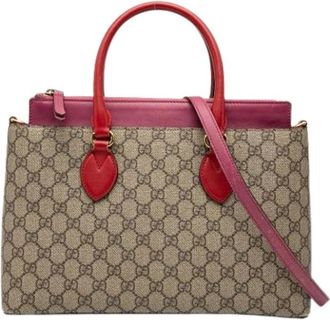 Gucci Pre-owned Handbags, female, Brown, Size: ONE SIZE Pre-owned Canvas Handbag
