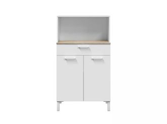 Usinestreet Aparador de cocina 2 puertas y 1 caj&oacute;n L72 cm - Blanco