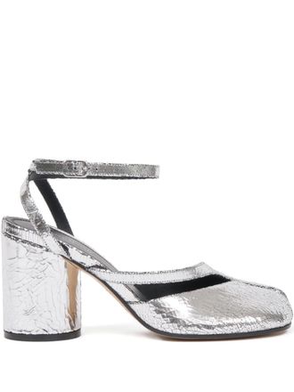 Maison Margiela 80 mm leren pumps - Zilver