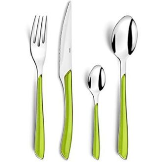 Amefa Amefa - Servizio di posate multiuso, Serie: Eclat, in cofanetto, Acciaio Inox ABS SAN, verde anice, M&eacute;nag&egrave;re 16 couverts pour 4 personnes