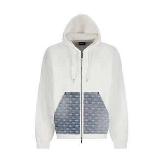 Dsquared2 Zip-throughs, male, White, Size: 3XL Dsquared2 Sweaters