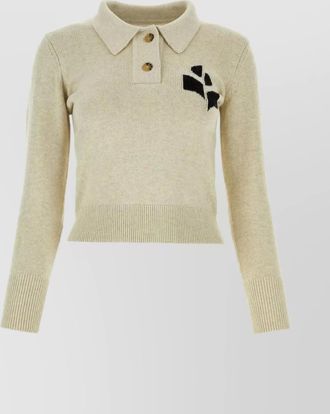 Isabel Marant cotton wool m&eacute;lange polo sweater
