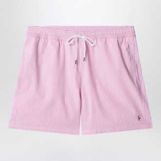 Polo Ralph Lauren Traveler striped white/pink swim shorts
