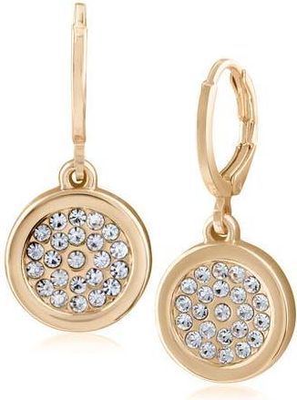 Jardin Pav&eacute; Crystal Drop Huggie Hoop Earrings in Clear Gold at Nordstrom Rack