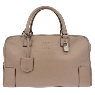 Loewe Amazona Leather Beige Leather Handbag (Pre-Owned)