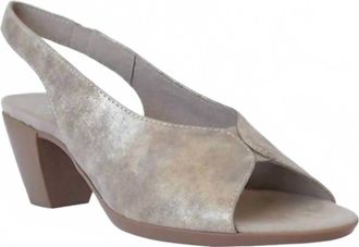 Munro Womens Rochelle Slingback Sandal In Gold Castoro Stardust