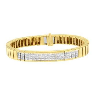 House of Brilliance 14K Yellow Gold 3 5/8 cttw Diamond ID Tennis Bracelet at Nordstrom
