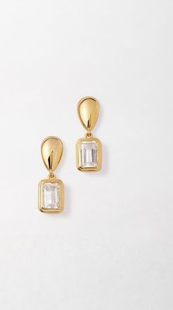 Edge of Ember Pebble Birthstone Drop Earrings in White Topaz (April) at Nordstrom