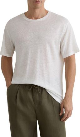 Reiss Langley Linen T-Shirt in White at Nordstrom, Size Xx-Large