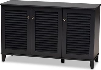 Baxton Studio Coolidge 8-Shelf Shoe Storage Cabinet