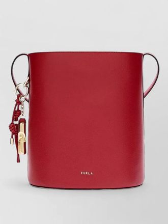 Furla bucket bag adjustable strap gold tone hardware