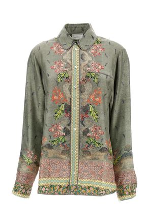 Pierre-Louis Mascia Multicolor Printed Silk Long-Sleeved Shirt