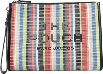 Marc Jacobs The Stripe Mesh Large Pouch - female - Marc Jacobs - Clutches - Multicolor - ONE SIZE - Bags