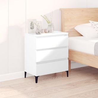 vidaXL Aparador De Madera Contrachapada Blanco 60x35x70 Cm Vidaxl