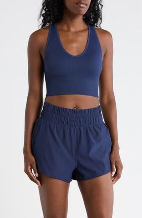 90 Degree by Reflex Bianca Seamless Crop Tank in Naval Blue at Nordstrom Rack, Size X-Small