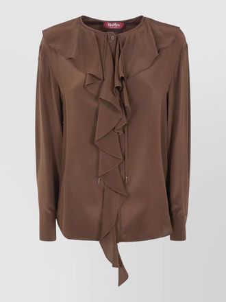 Max Mara mstepica shirt ruffle front tie neckline
