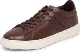 Hogan H365 Allacciato H - Heren - Sneakers - Bruin - 40 1/2 EU - Leer - Schoenen