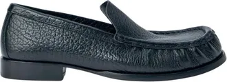 Dries Van Noten Textured Leather Loafers - Dames - Schoenen - Zwart - Maat: 37 EU Leer