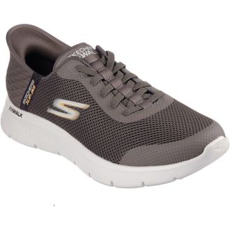 Skechers GO WALK Flex Hands Up Textiel Heren Bruine Sneakers