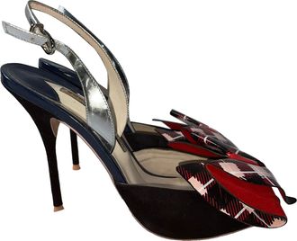 Sophia Webster Slingback Bow Sandals in Multicolor Leather