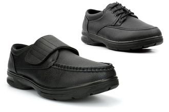 Generic Mens Wide Fit Shoes Mens Casual Shoes Touch Fasten Size 10 Comfort Shoe Lace Up Size 11 Lightweight Shoe Wide Fitting Super Lightweight Sizes 7-12 Bla