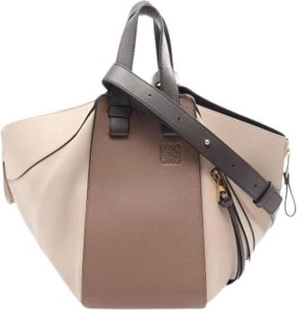 Loewe Pre-owned Handbag - Dames - Vintage Handtas - Beige - ONE Size - Leer - Vintage