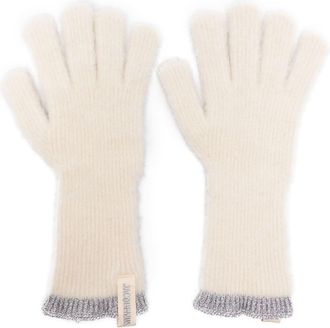 Jacquemus alpaca wool-blend long gloves - women - Alpaca Wool/Polyamide/Polyester - One Size - White