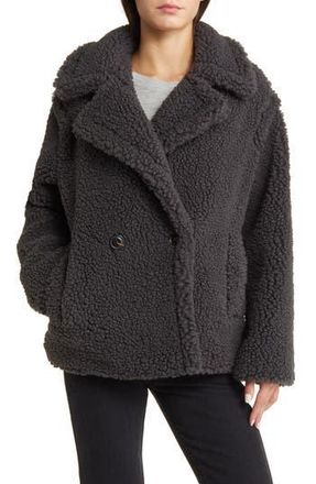 UGG Gertrude Teddy Faux Shearling Coat in Ink at Nordstrom Rack, Size X-Small