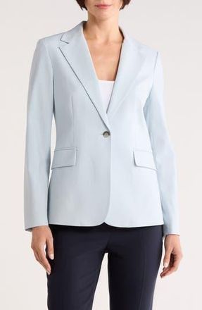 Theory Gabrielle Stretch Wool Blazer in Skywriting at Nordstrom Rack, Size 14